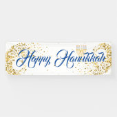 Buiten Banner-Happy Hanukkah Spandoek (Horizontaal)