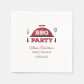 Buiten BBQ-Baby shower Servet (Voorkant)
