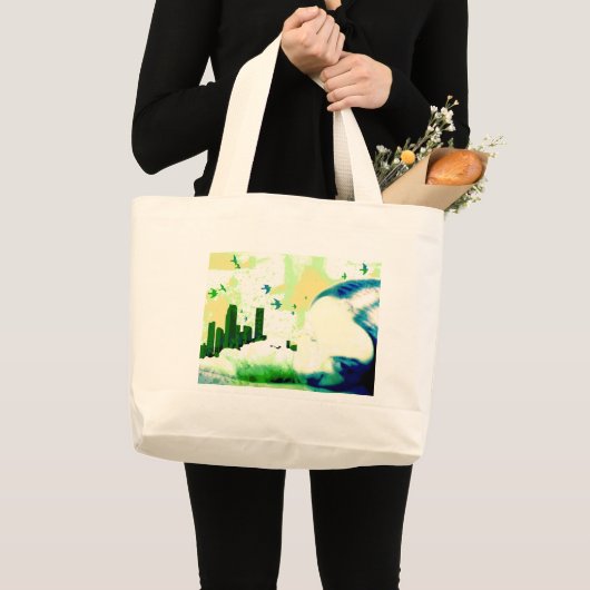 buiten bereik. grote tote bag (Voorkant (product))