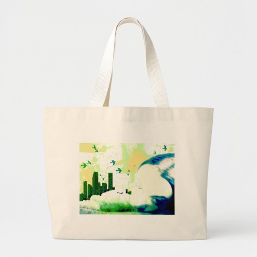 buiten bereik. grote tote bag (Voorkant)