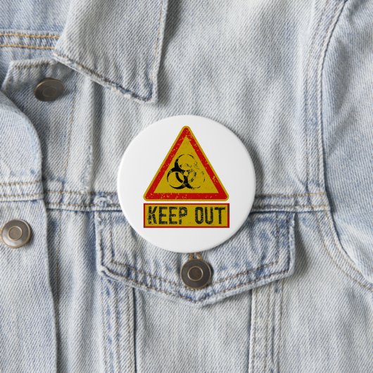 Buiten bereik houden ronde button 7,6 cm (In situ)