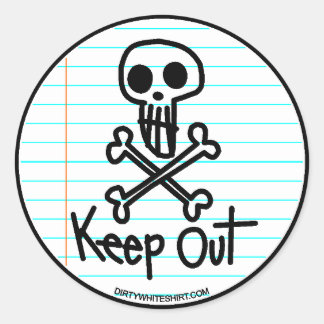 Buiten bereik houden ronde sticker