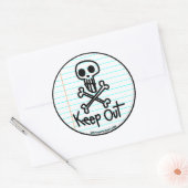 Buiten bereik houden ronde sticker (Envelop)