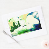 buiten bereik. rechthoekige sticker (Envelop)