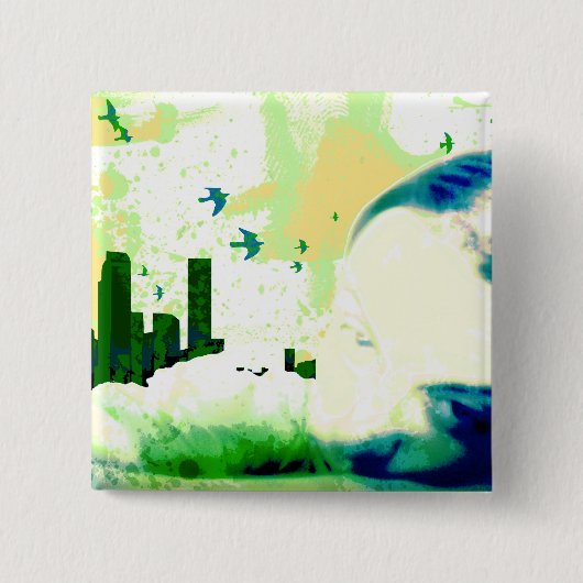 buiten bereik. vierkante button 5,1 cm (Voorkant)