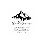 Buiten berg schets nieuw thuis retouradres  rubberstempel (Afrduk)