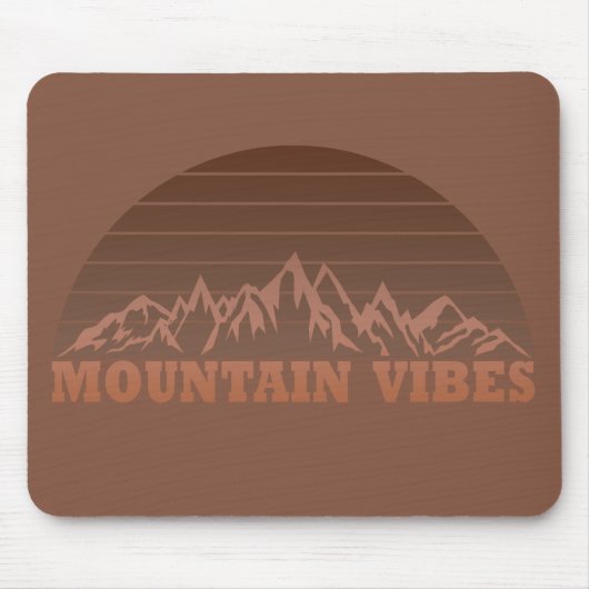 buiten bergvibes vintage retro zonsondergang muismat (Voorkant)