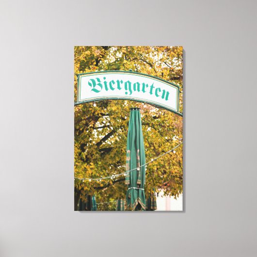 Buiten Biergarten Bord, Duitsland Canvas Afdruk (Voorkant)