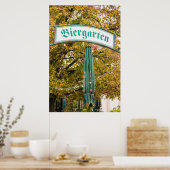 Buiten Biergarten Bord, Duitsland Poster (Keuken)