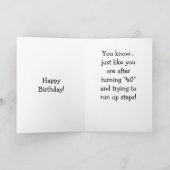 BUITEN BREATH=40th BIRTHDAY HUMOR Kaart (Binnen)