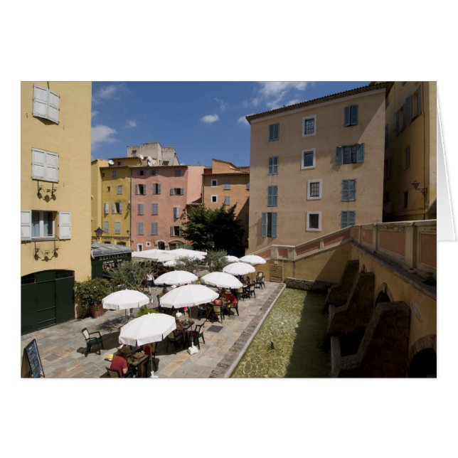 Buiten café, Place de l'Eveche, Grasse, (Voorkant Horizontaal)