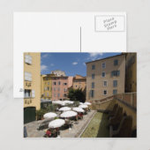 Buiten café, Place de l'Eveche, Grasse, Briefkaart (Voorkant / Achterkant)