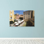 Buiten café, Place de l'Eveche, Grasse, Canvas Afdruk (Insitu (Houten vloer))