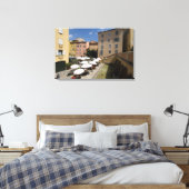 Buiten café, Place de l'Eveche, Grasse, Canvas Afdruk (Insitu (Slaapkamer))
