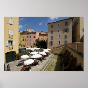 Buiten café, Place de l'Eveche, Grasse, Poster
