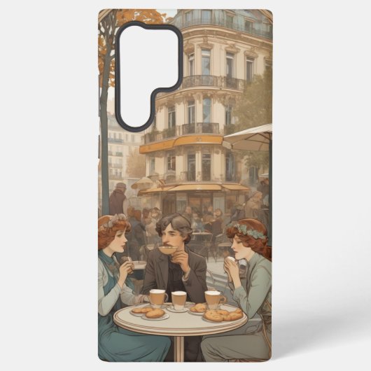 Buiten café samsung galaxy hoesje (Achterkant)