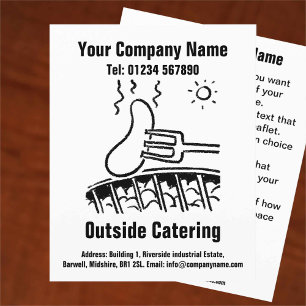 Buiten Catering Cartoon Ontwerp Flyer