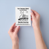 Buiten Catering Cartoon Ontwerp Flyer (Hand)