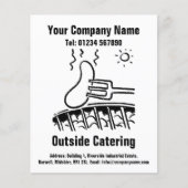 Buiten Catering Cartoon Ontwerp Flyer (Voorkant)