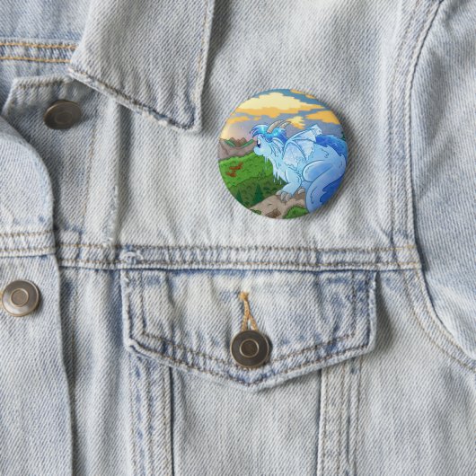 Buiten de aarddrakenberg ronde button 5,7 cm (In situ)