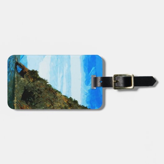 Buiten de baai van Seward Alaska Abstract Bagagelabel (Voorkant horizontaal)