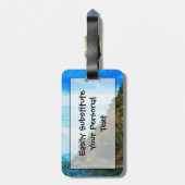 Buiten de baai van Seward Alaska Abstract Bagagelabel (Achterkant verticaal)