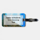 Buiten de baai van Seward Alaska Abstract Bagagelabel (Achterkant horizontaal)