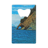 Buiten de baai van Seward Alaska Abstract Creditkaart Flessenopener (Achterkant)