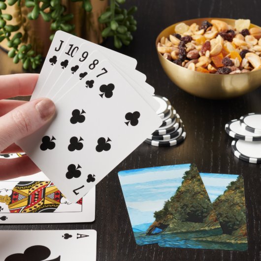 Buiten de baai van Seward Alaska Abstract Pokerkaarten (Insitu)