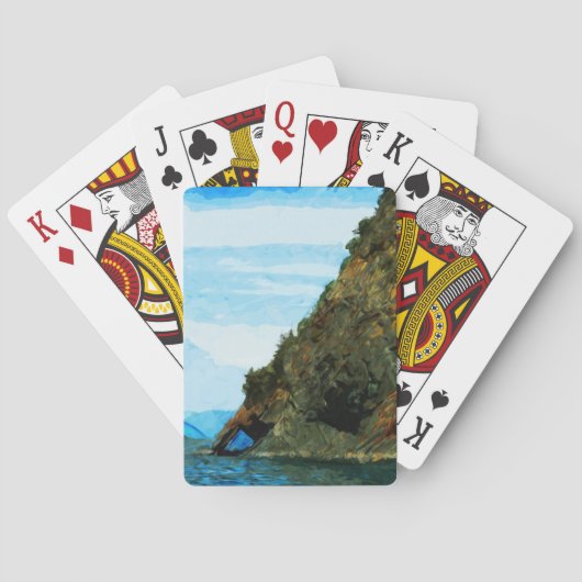 Buiten de baai van Seward Alaska Abstract Pokerkaarten (Achterkant)