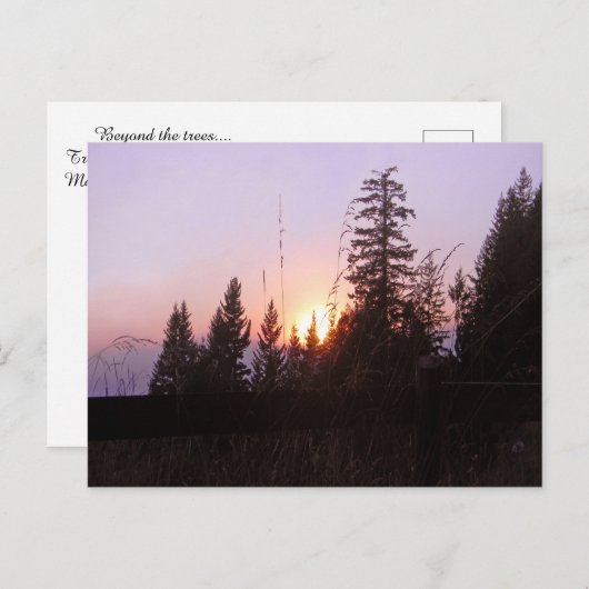 Buiten de bomen......briefkaart briefkaart (Voorkant / Achterkant)