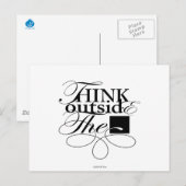 Buiten de Box Black Logo Briefkaart (Voorkant / Achterkant)