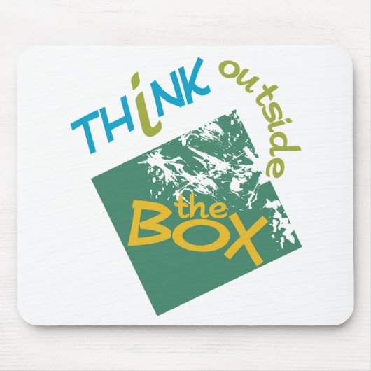 Buiten de box mousepad muismat (Voorkant)