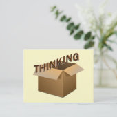 Buiten de doos denken briefkaart (Staand voorkant)