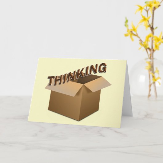 Buiten de doos denken kaart (Gele Bloem)