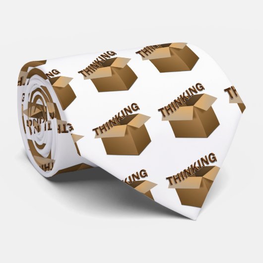 Buiten de doos denken stropdas (Opgerold)