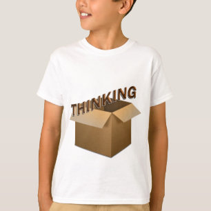 Buiten de doos denken t-shirt