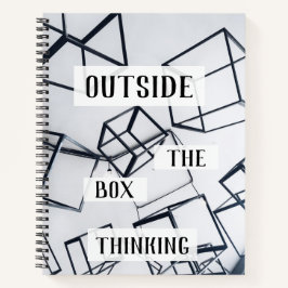 Buiten de doos die Foto denken Notitieboek