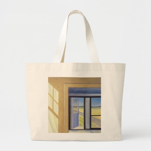 Buiten de doos grote tote bag (Voorkant)