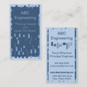 Buiten de doos modern blauw denken visitekaartje (Voorkant / Achterkant)