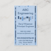 Buiten de doos modern blauw denken visitekaartje (Achterkant)