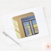 Buiten de doos vierkante sticker (Envelop)