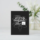 Buiten de doos Witte Logo Briefkaart (Staand voorkant)
