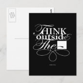 Buiten de doos Witte Logo Briefkaart (Voorkant / Achterkant)