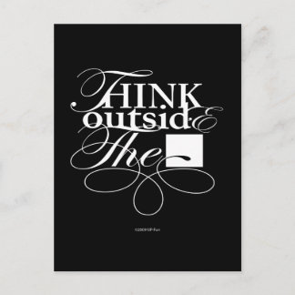 Buiten de doos Witte Logo Briefkaart