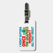 Buiten de grafische mogelijkheden werden niet gewe bagagelabel (Voorkant verticaal)