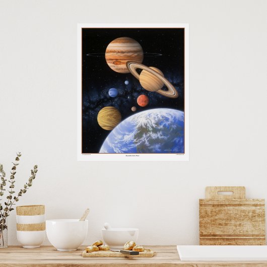 Buiten de Home Planet Print (Keuken)