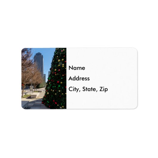Buiten de kerstboom van Dallas Etiket (Voorkant)