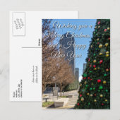 Buiten de kerstboomgroeten van Dallas Briefkaart (Voorkant / Achterkant)
