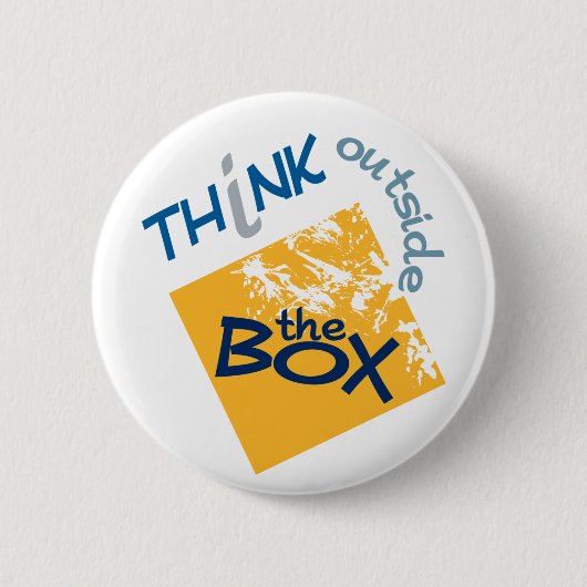 Buiten de knop Vakje Ronde Button 5,7 Cm (Voorkant)